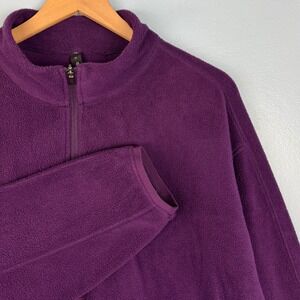 Lululemon Oversized Fleece 1/2 Half Zip Mens Medium Purple Pullover Sweater